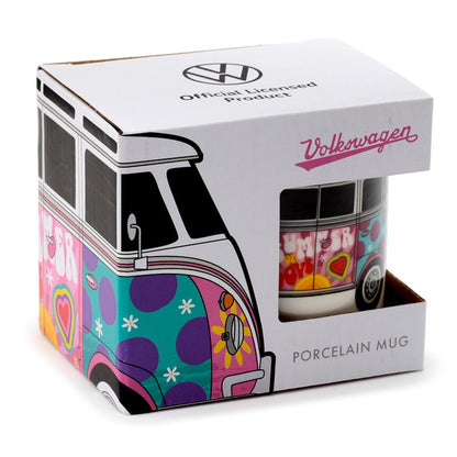 Mug: Volkswagen VW T1 Camper Bus Summer Porcelain Mug