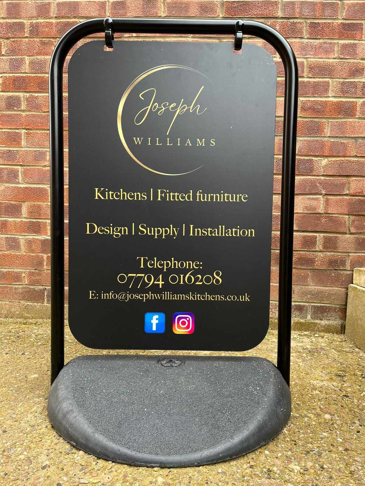 Custom Swing Sign Pavement Display for Outdoor Advertising - Eco Swing Sign (430mm x 625mm)