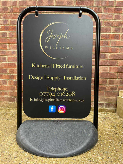 Custom Swing Sign Pavement Display for Outdoor Advertising - Eco Swing Sign (430mm x 625mm)