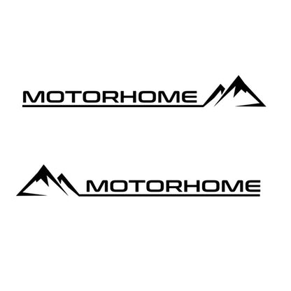 Pair Motor Home Graphic with Mountains Stickers ideal for any vehicle (3 size options available)