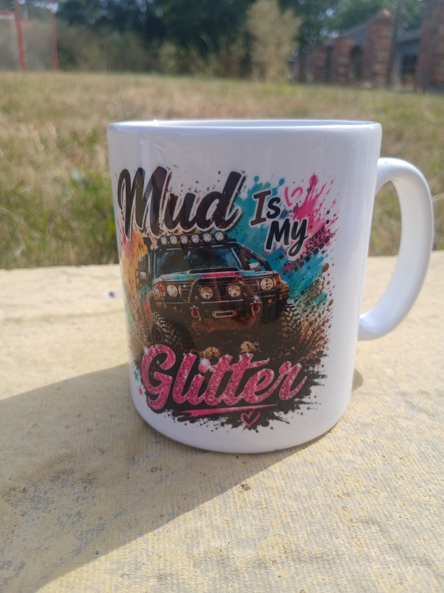 Ceramic Mug 11oz with "Ceramic Mug |  Mud is my Glitter Mug 11oz"