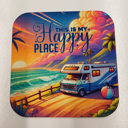 Camper Van Coaster - This Is My Happy Place x1 off