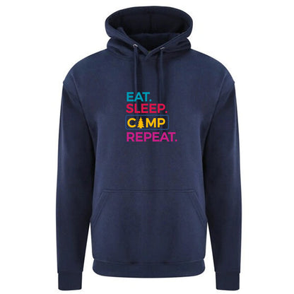 Unisex PRO RTX RX350 - Ultimate Comfort Pro Hoodie with Brushed Fleece with "Eat Sleep Camp Repeat" Graphic (Various Sizes)