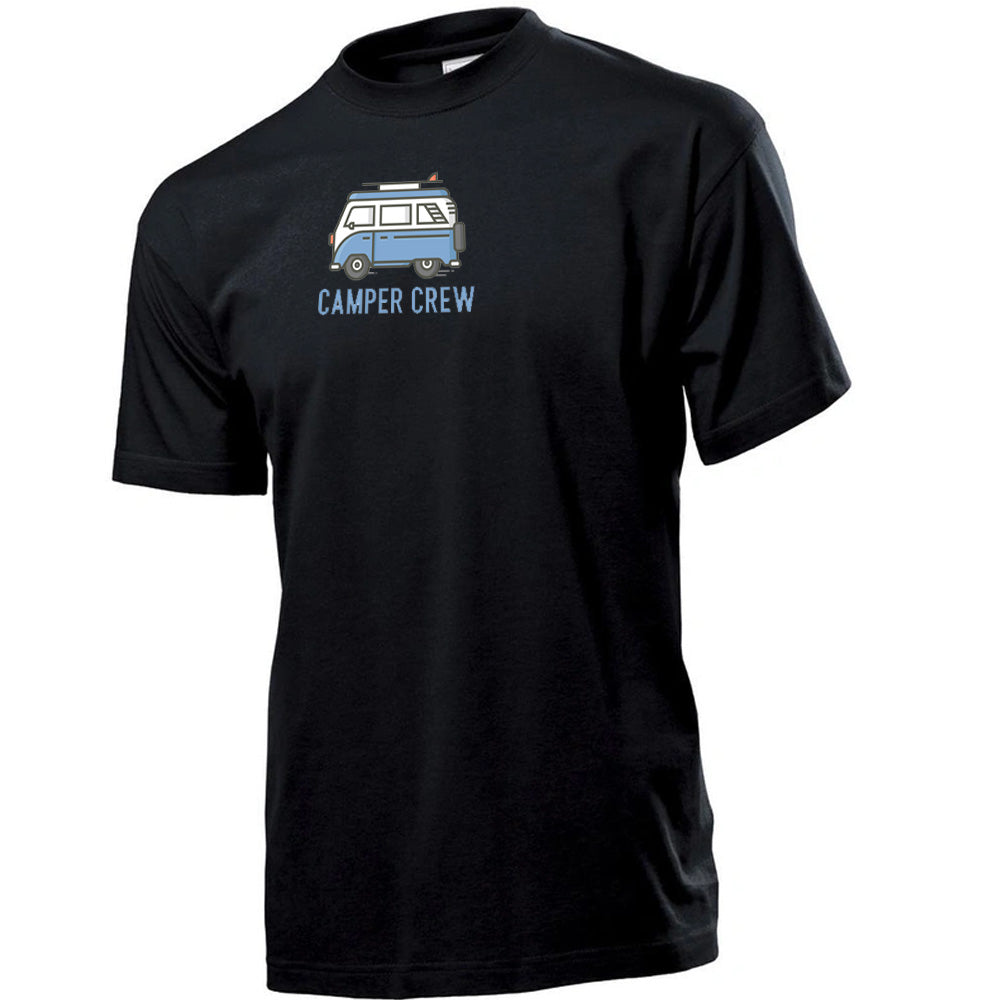 "Blue Camper Van Crew" Premium Unisex Crew Neck Soft Cotton T-Shirt (Various colours & Sizes)