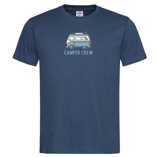 "Blue Camper Van Crew" Premium Unisex Crew Neck Soft Cotton T-Shirt (Various colours & Sizes)