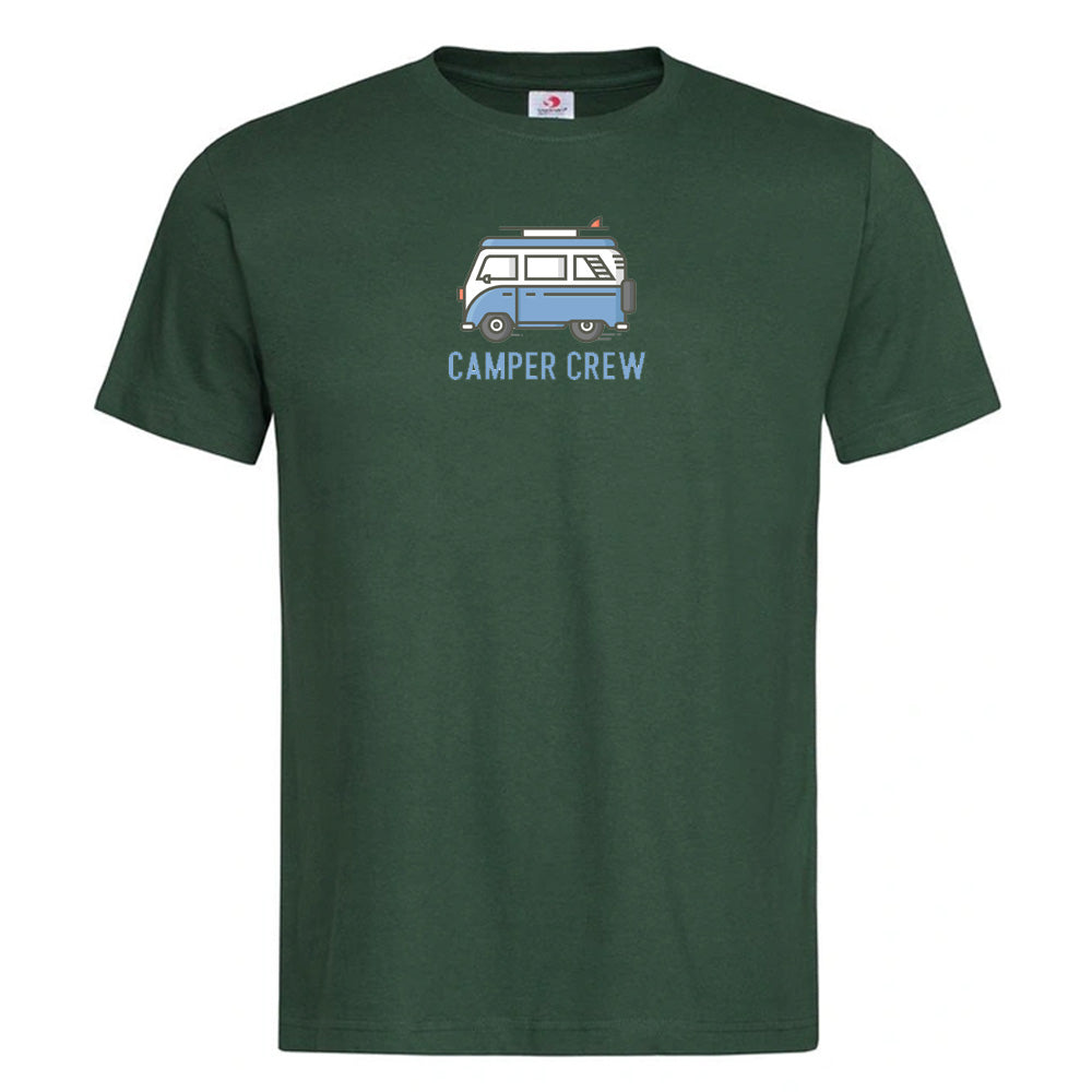 "Blue Camper Van Crew" Premium Unisex Crew Neck Soft Cotton T-Shirt (Various colours & Sizes)