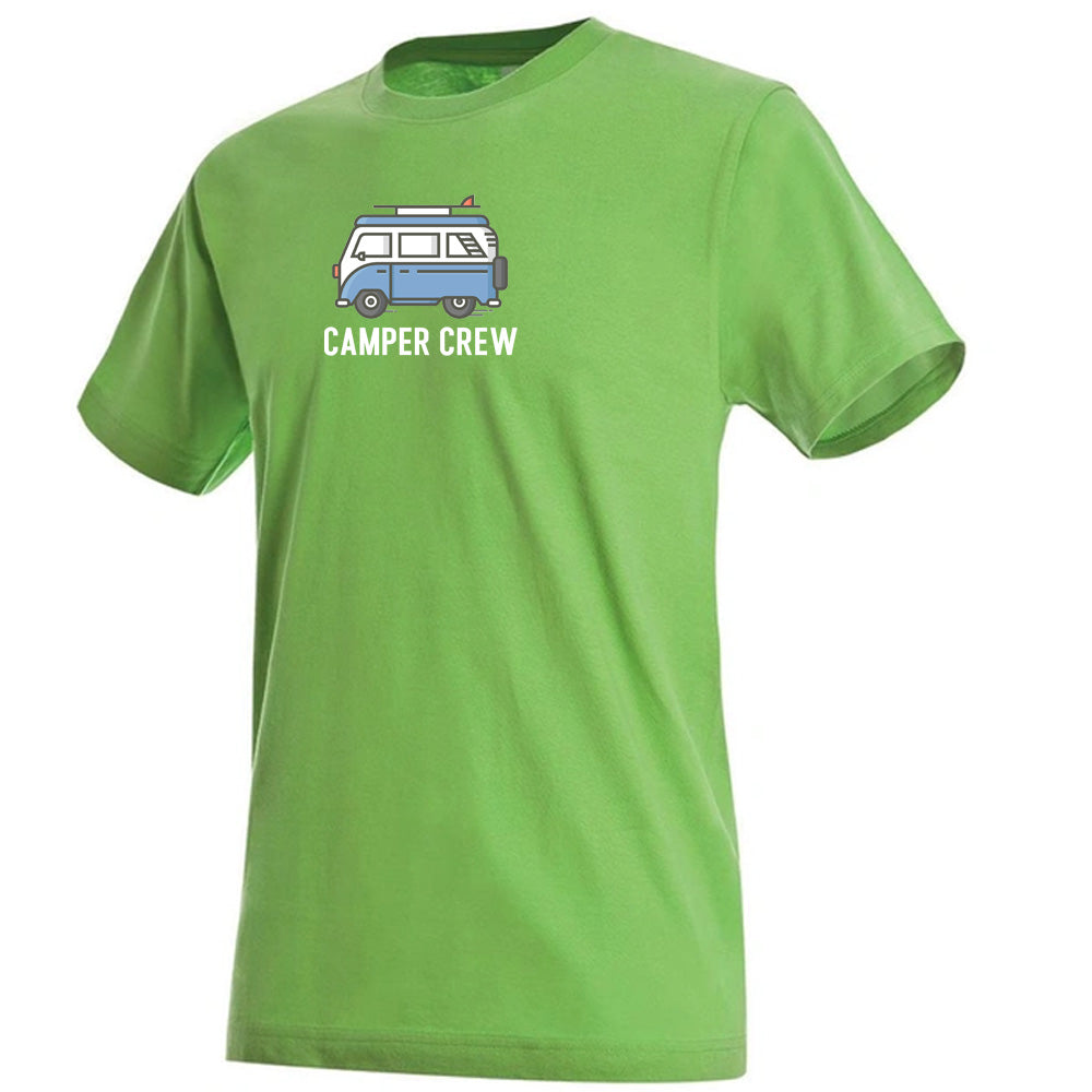 "Blue Camper Van Crew" Premium Unisex Crew Neck Soft Cotton T-Shirt (Various colours & Sizes)