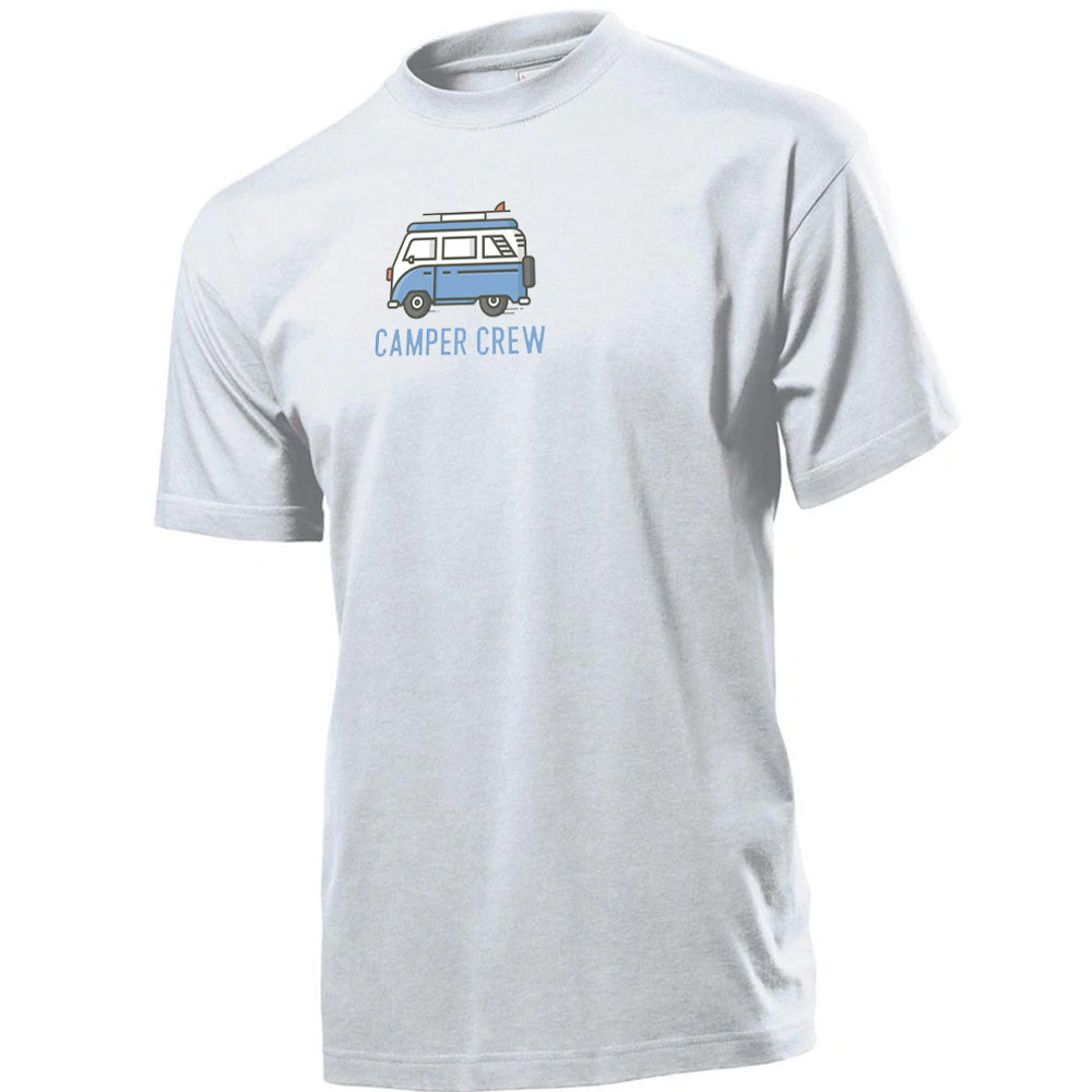 "Blue Camper Van Crew" Premium Unisex Crew Neck Soft Cotton T-Shirt (Various colours & Sizes)