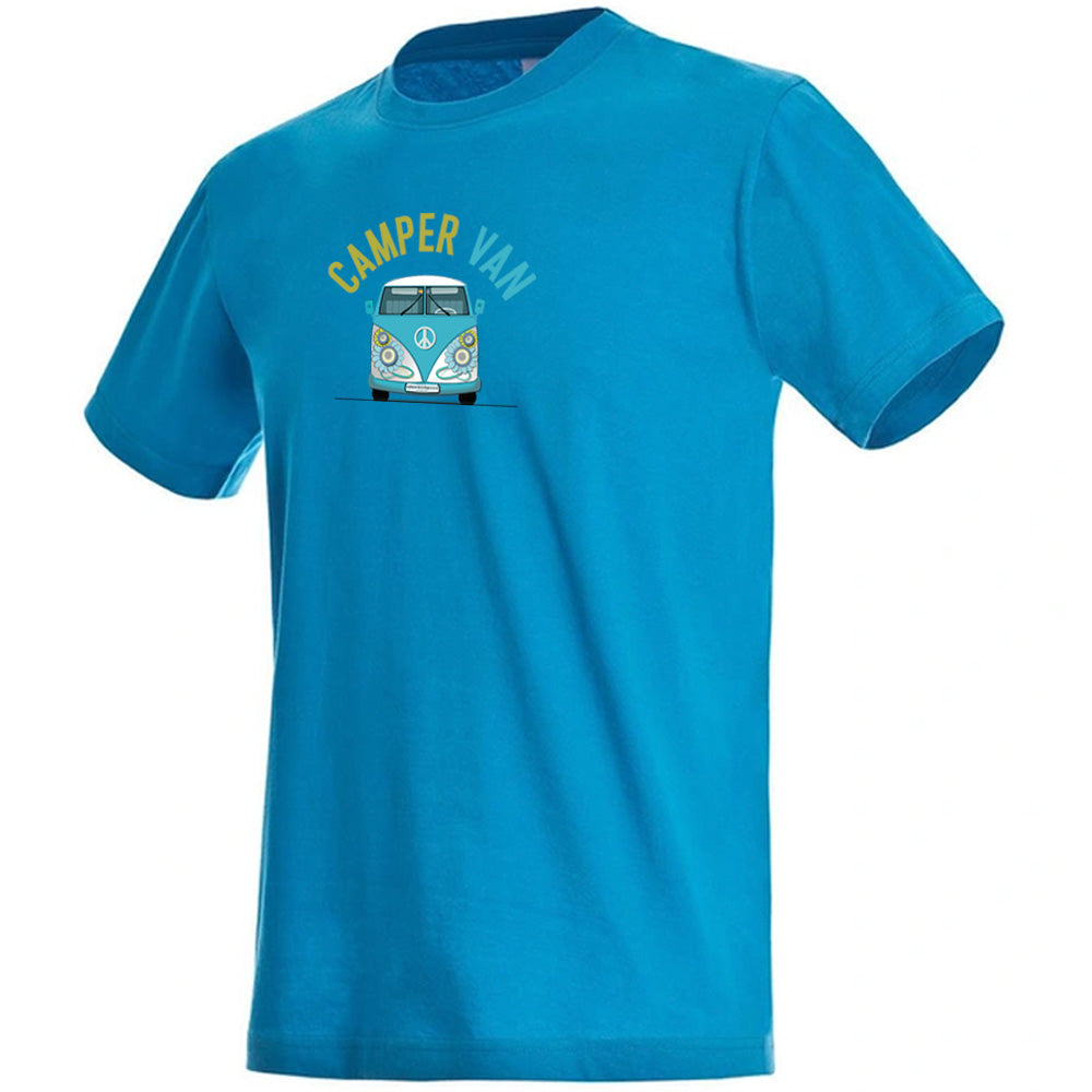 "VW Camper Van Graphic" Premium Unisex Crew Neck Soft Cotton T-Shirt (Various colours & Sizes)