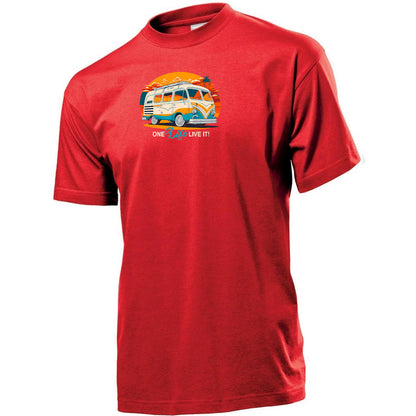 "Retro One Life Live It" Premium Unisex Crew Neck Soft Cotton T-Shirt (Various colours & Sizes)