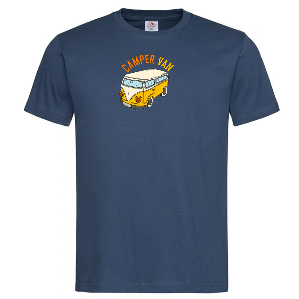 "Yellow Campervan" Premium Unisex Crew Neck Soft Cotton T-Shirt (Various colours & Sizes)