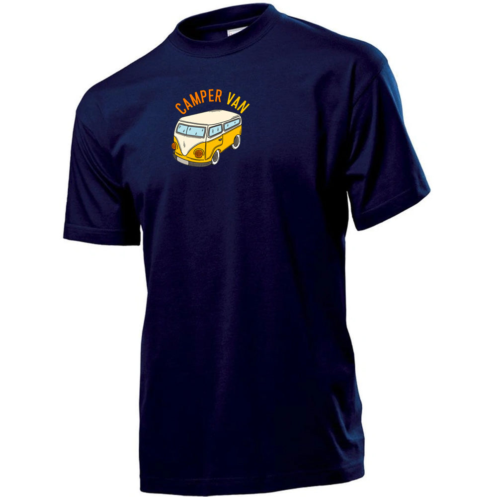 "Yellow Campervan" Premium Unisex Crew Neck Soft Cotton T-Shirt (Various colours & Sizes)