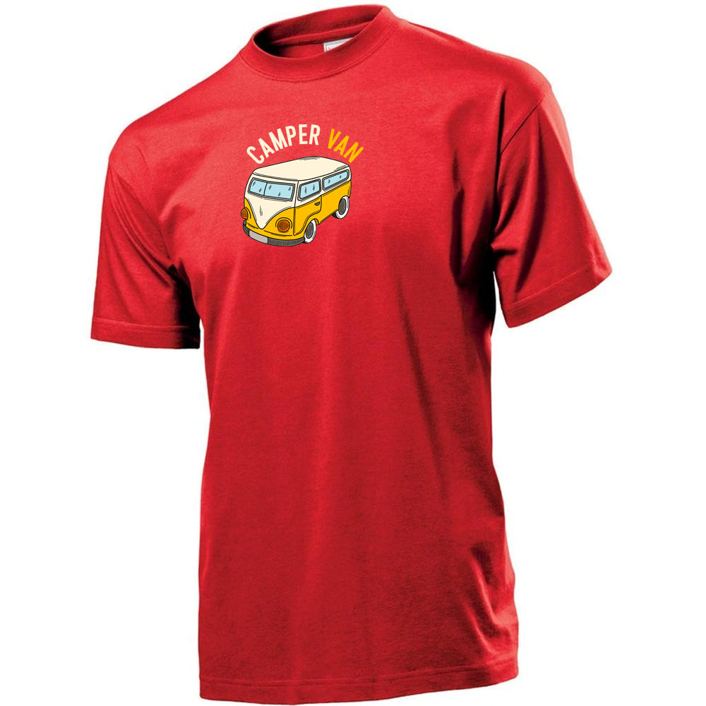 "Yellow Campervan" Premium Unisex Crew Neck Soft Cotton T-Shirt (Various colours & Sizes)