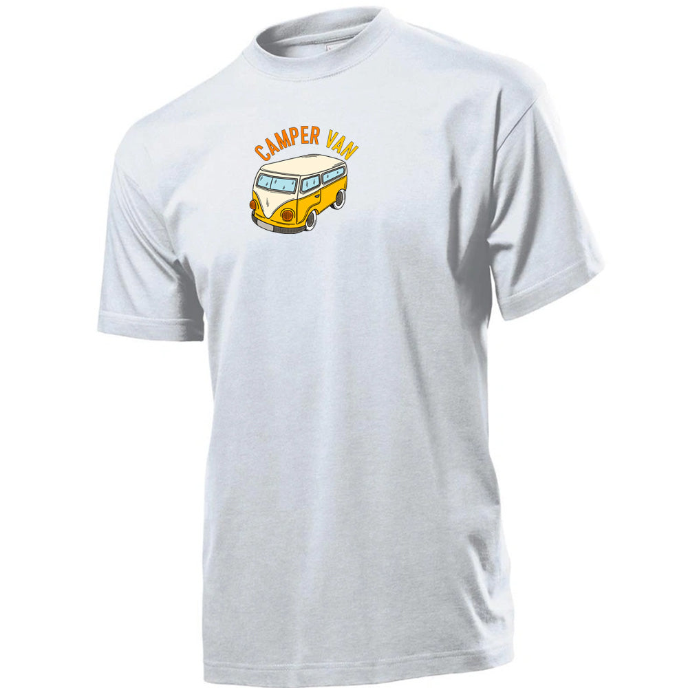 "Yellow Campervan" Premium Unisex Crew Neck Soft Cotton T-Shirt (Various colours & Sizes)