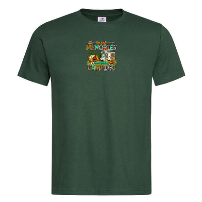 "Best Memories Are Made Camping" Premium Unisex Crew Neck Soft Cotton T-Shirt (Various colours & Sizes)