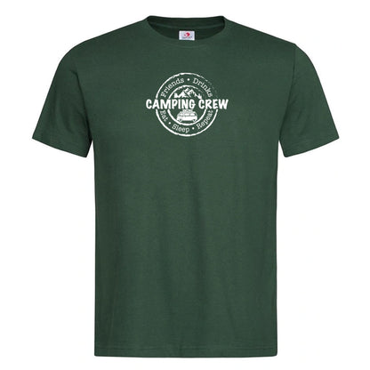 "Camping Crew Graphic" Premium Unisex Crew Neck Soft Cotton T-Shirt (Various colours & Sizes)