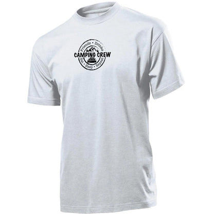 "Camping Crew Graphic" Premium Unisex Crew Neck Soft Cotton T-Shirt (Various colours & Sizes)