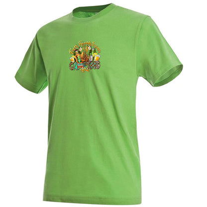 "Fire, Friends & Drinks" Premium Unisex Crew Neck Soft Cotton T-Shirt (Various colours & Sizes)