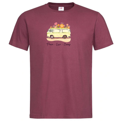 "Peace Love Camp" Premium Unisex Crew Neck Soft Cotton T-Shirt (Various colours & Sizes)