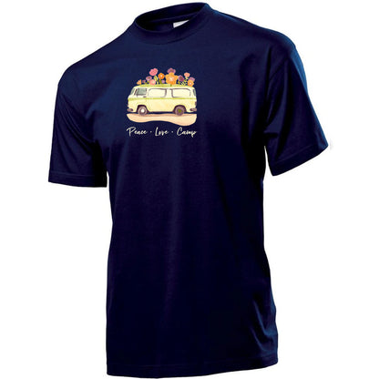 "Peace Love Camp" Premium Unisex Crew Neck Soft Cotton T-Shirt (Various colours & Sizes)