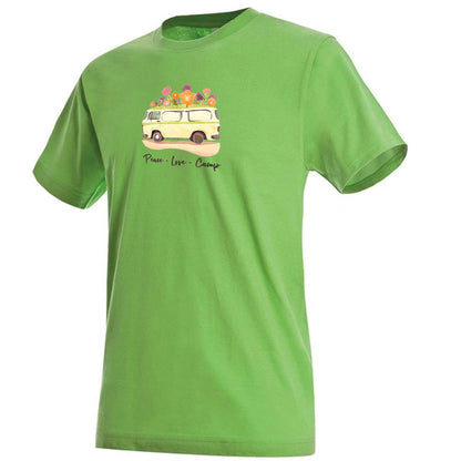"Peace Love Camp" Premium Unisex Crew Neck Soft Cotton T-Shirt (Various colours & Sizes)