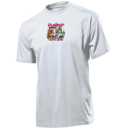 "I'd Rather Be camping" Premium Unisex Crew Neck Soft Cotton T-Shirt (Various colours & Sizes)