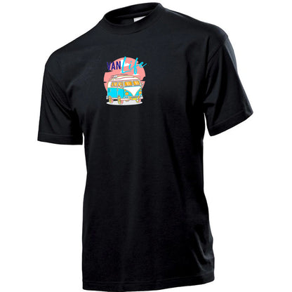 Premium Unisex Crew Neck Soft Cotton T-Shirt "Vanlife Neon" (Various colours & Sizes)