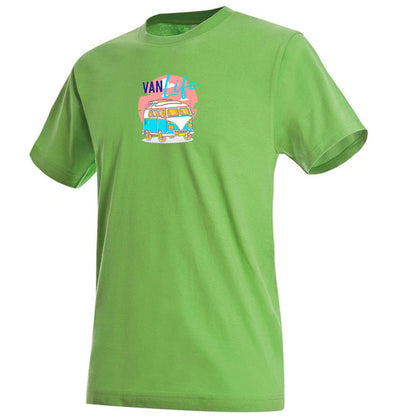 Premium Unisex Crew Neck Soft Cotton T-Shirt "Vanlife Neon" (Various colours & Sizes)