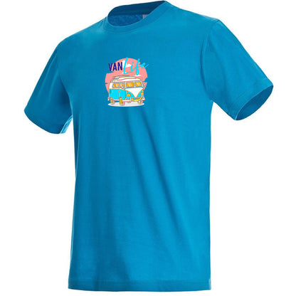 Premium Unisex Crew Neck Soft Cotton T-Shirt "Vanlife Neon" (Various colours & Sizes)