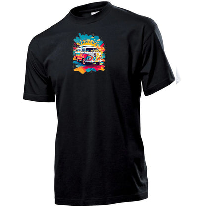"Van Life Splash Graphic" Premium Unisex Crew Neck Soft Cotton T-Shirt (Various colours & Sizes)