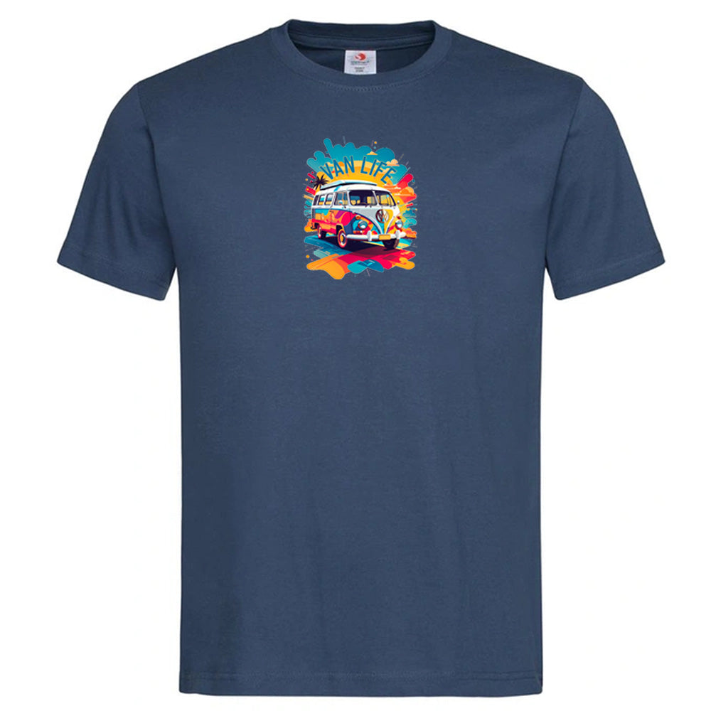"Van Life Splash Graphic" Premium Unisex Crew Neck Soft Cotton T-Shirt (Various colours & Sizes)