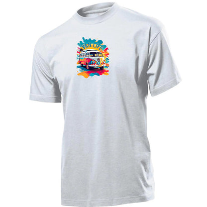 "Van Life Splash Graphic" Premium Unisex Crew Neck Soft Cotton T-Shirt (Various colours & Sizes)