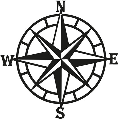 Big Compass Vehicle Sticker ideal for any vehicle (3 size options available singles or pairs)