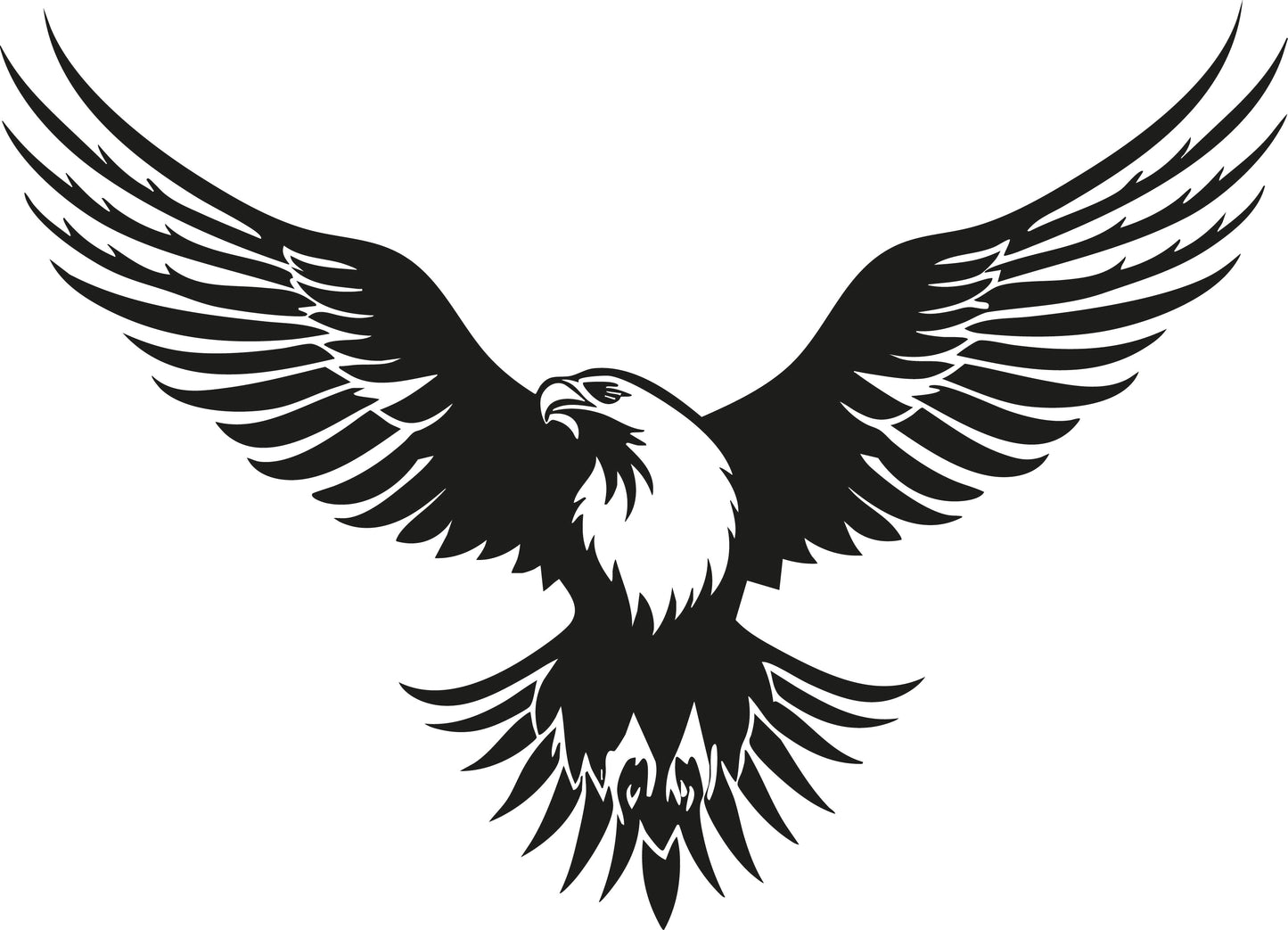 Open Wing Eagle Sticker ideal for any vehicle (4 size options available singles or pairs)