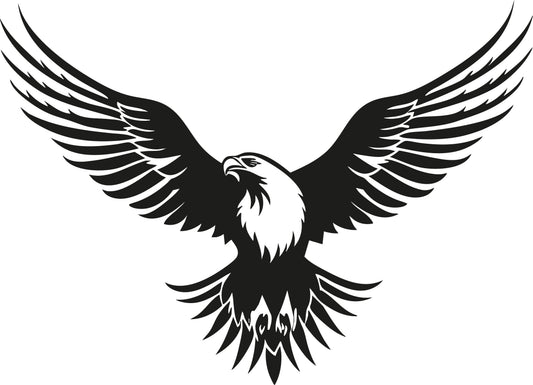Open Wing Eagle Sticker ideal for any vehicle (4 size options available singles or pairs)