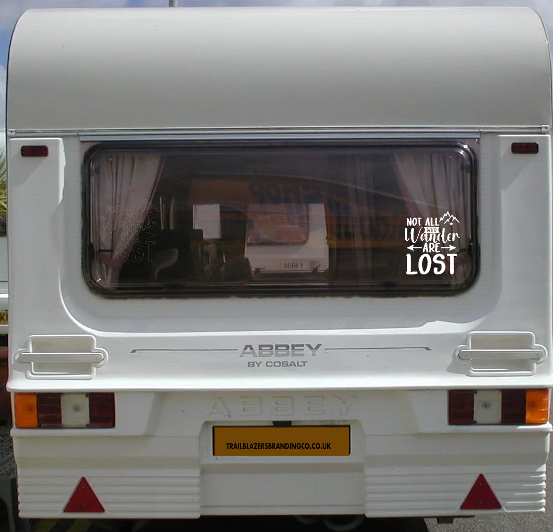 Not All That Wander Are Lost Vehicle Sticker (2 size options available)