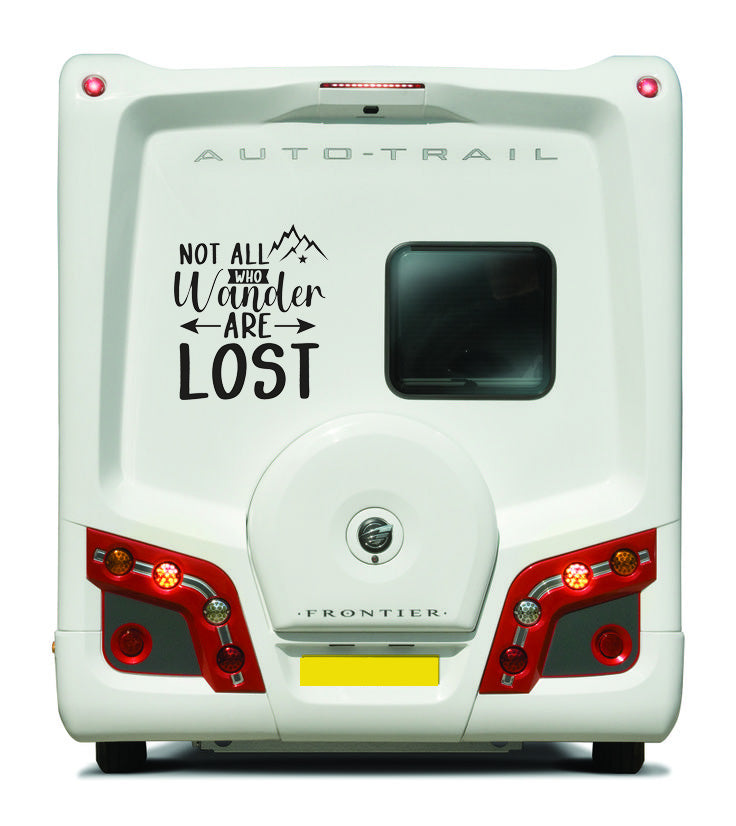 Not All That Wander Are Lost Vehicle Sticker (2 size options available)