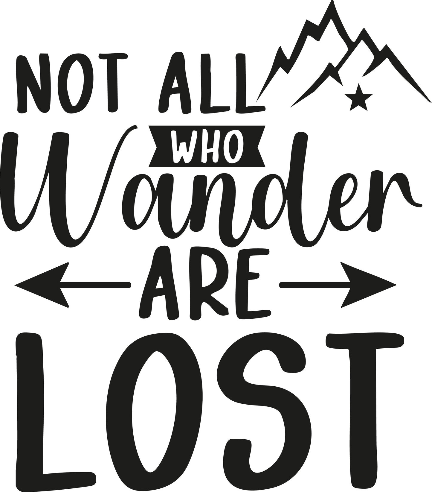"Not All That Wander are Lost"Sticker ideal for any vehicle x1off (2 size options available)