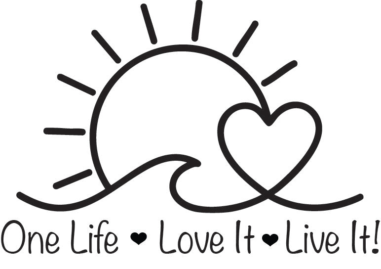 One Life Live It Logo Vehicle Sticker x1 off (2 size options available)