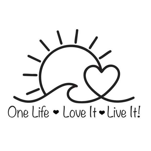 One Life Live It Logo Vehicle Sticker x1 off (2 size options available)