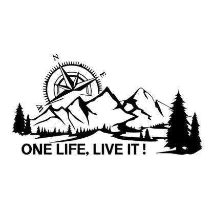 One Life Live It Compass Scene Vehicle Graphic ideal for any vehicle (2 size options available singles or pairs)