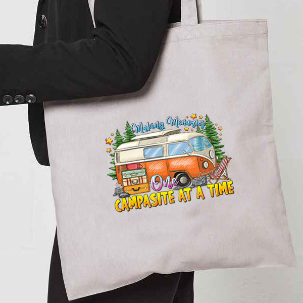 Natural Tote Bag with  "One Campasite" on both sides