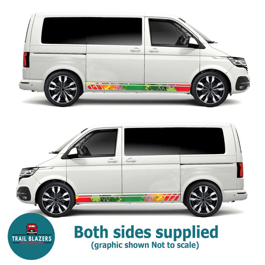 New Stripes: Paint Splat coloured Speed Style camper stripes - various options - Any Vehicle