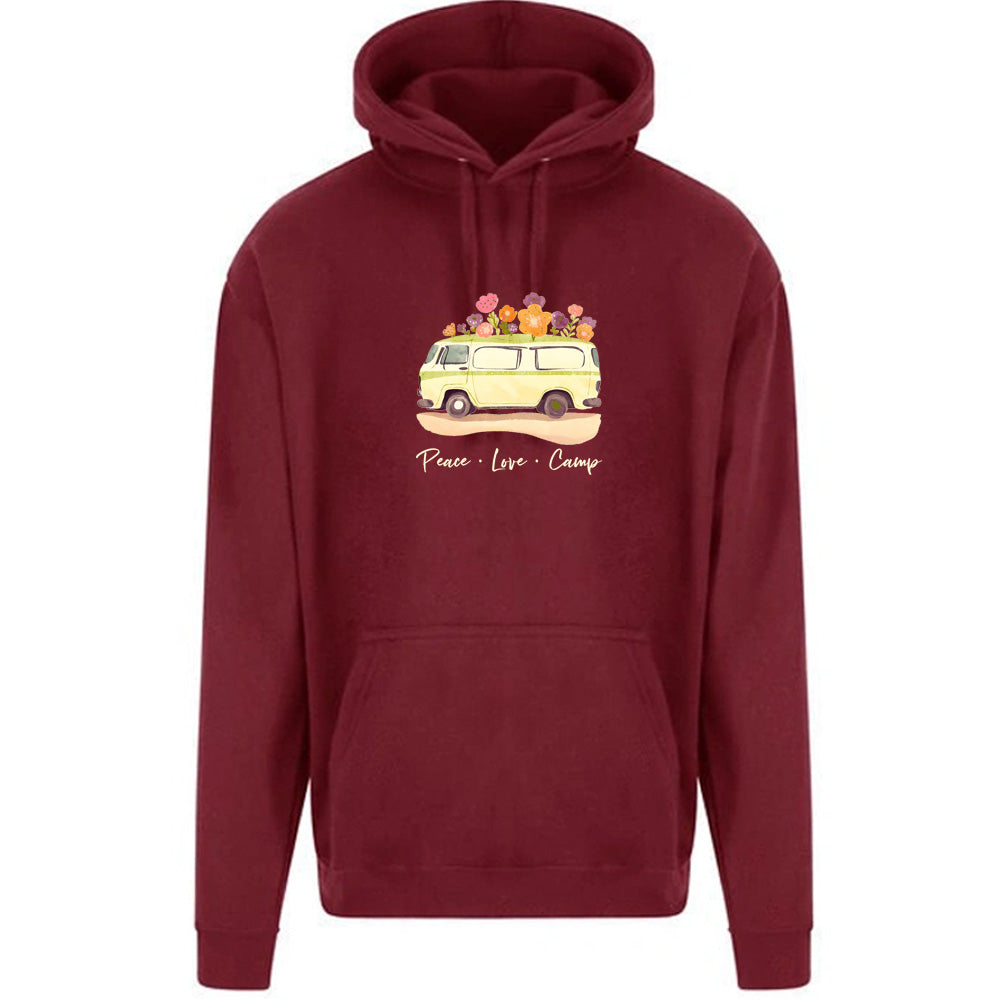 "Peace Love Camp Graphic" Unisex PRO RTX RX350 - Ultimate Comfort Pro Hoodie with Brushed Fleece  (Various Sizes)