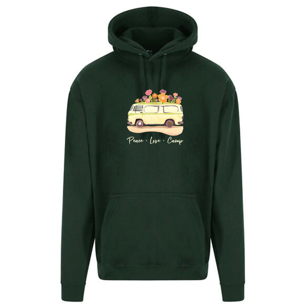 "Peace Love Camp Graphic" Unisex PRO RTX RX350 - Ultimate Comfort Pro Hoodie with Brushed Fleece  (Various Sizes)