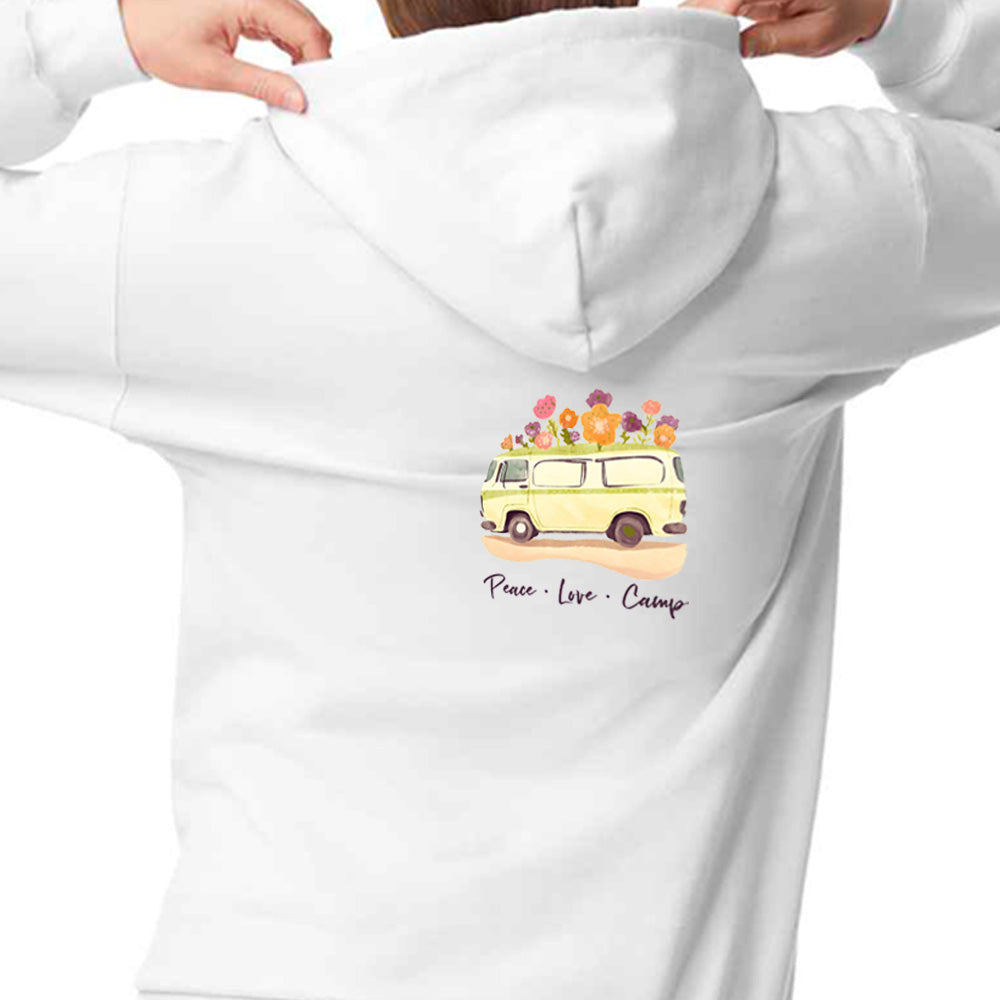 "Peace Love Camp Graphic" Unisex PRO RTX RX350 - Ultimate Comfort Pro Hoodie with Brushed Fleece  (Various Sizes)