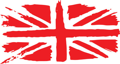 Big Messy Union Jack Flag Bonnet Or Rear Graphic - Colour Options Available
