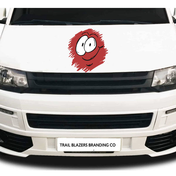 Splat Coloured Face Sticker ideal for any vehicle (3 size options available singles or pairs)