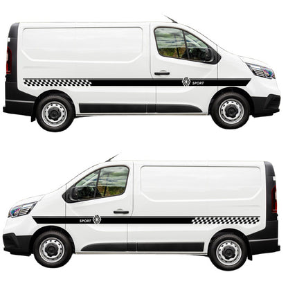 Renault Sport Chequered Vehicle Stripe Sport Pair (2 lengths Various colours)