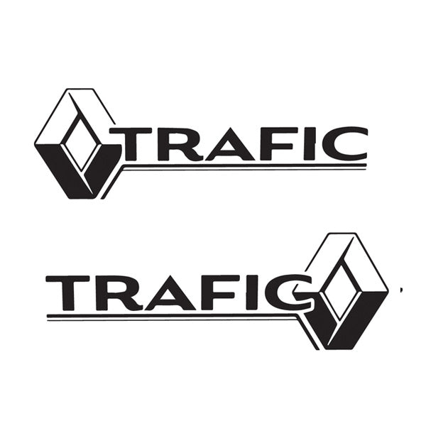 Pair Renault Traffic Logo Sticker ideal for any vehicle (4 size options available)